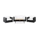 Loungegrupp Comfort Garden Bahamas 4-sits med Utebord Svart/Teak Utomhus