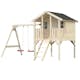 Lekstuga Palmako Toby 2,2 m² Upphöjd Stuga med Gungställning & Altan