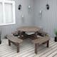 Picknickbord Baltic Garden Rondo Picnic, Robust Bänkbord med 8 Sittplatser