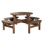 Picknickbord Baltic Garden Rondo Picnic, Robust Bänkbord med 8 Sittplatser