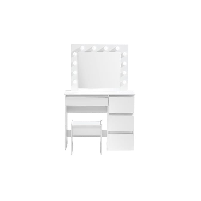 Sminkbord In Living Emtefall med Förvaring och LED-belysning