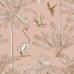 Tapet ESTAhome XXL Djungel Persikofärgat