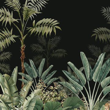 Fototapet ESTAhome Djungel Svart/Grå/Grön