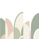 Fototapet ESTAhome Art Deco Grå/Grön Persikofärgat/Vit
