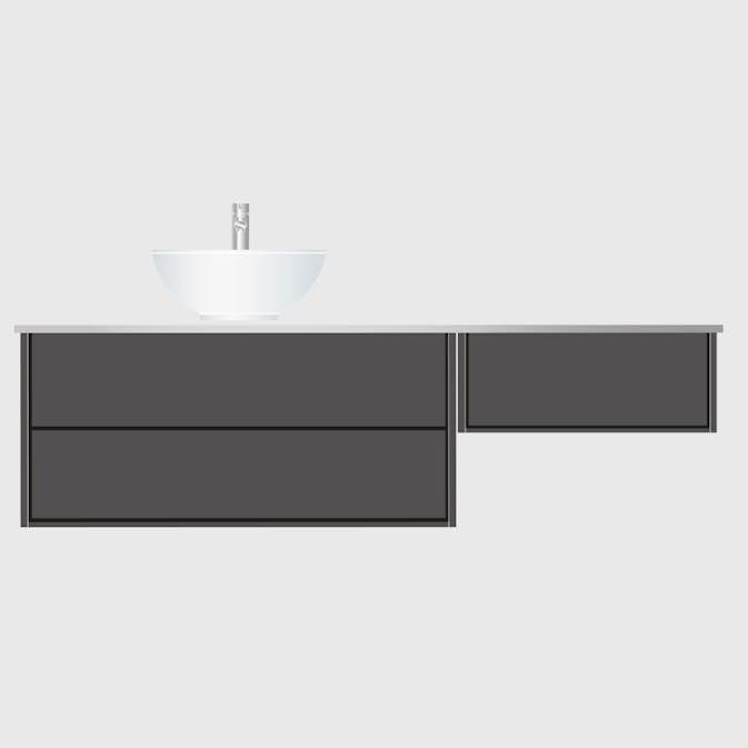 Tvättställsskåp Hafa Edge 1000 med Sidomodul 600