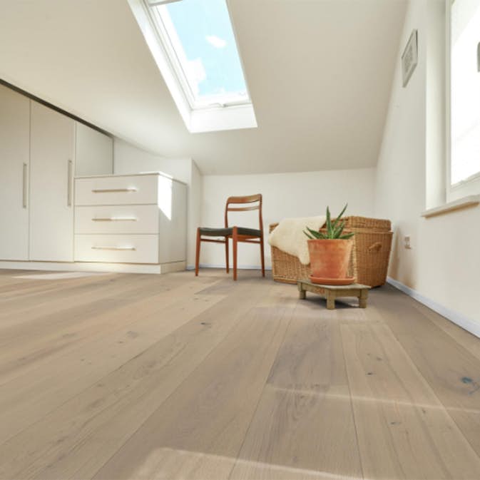 Trägolv Floorit Glory Madita Vit Ek, Mattlackat 1-Stav Parkettgolv