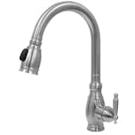 Köksblandare Strand Stainless Retro RE-1003 Satinpolerad Engreppsblandare Svängbar Pip