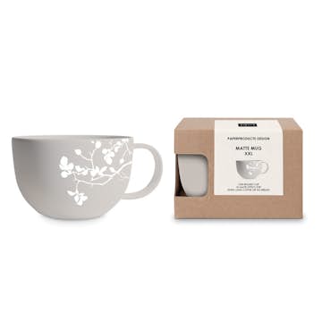Mugg Paperproducts Design Pure Branch Matt XXL Grå 55 cl