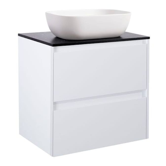 Tvättställsskåp Alterna Luxor med Bänkskiva Kvartskomposit och Rektangulärt Tvättställ