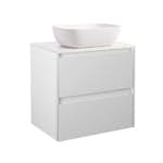 Tvättställsskåp Alterna Luxor med Bänkskiva Kvartskomposit och Rektangulärt Tvättställ