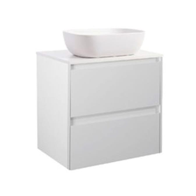 Tvättställsskåp Alterna Luxor med Bänkskiva Kvartskomposit och Rektangulärt Tvättställ