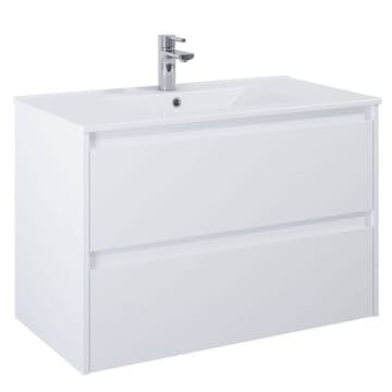 Tvättställsskåp Alterna Luxor med Porslin Tvättställ