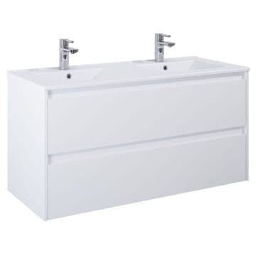 Tvättställsskåp Alterna Luxor med Porslin Tvättställ 120 Dubbel