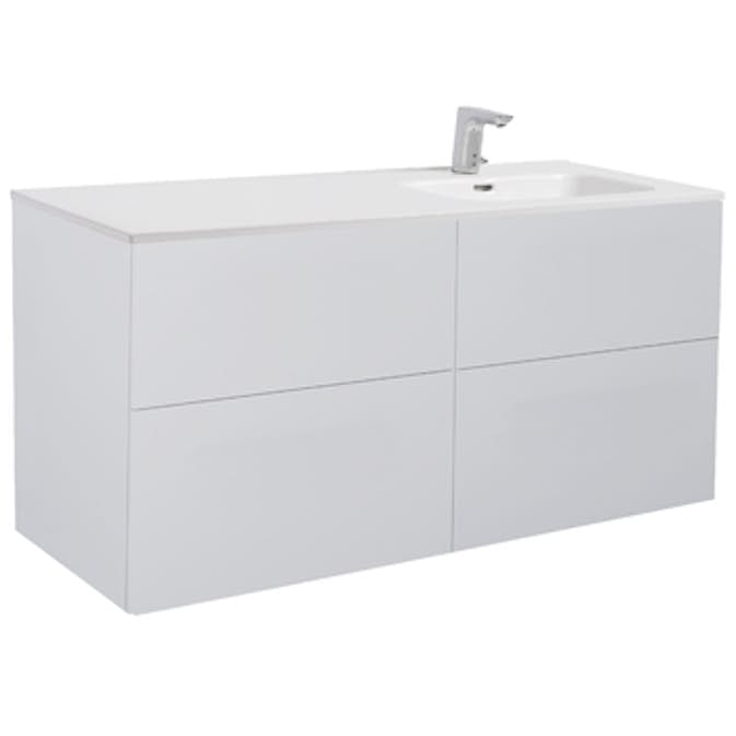 Tvättställsskåp Alterna Isella med Ariella Porslin Tvättställ 120