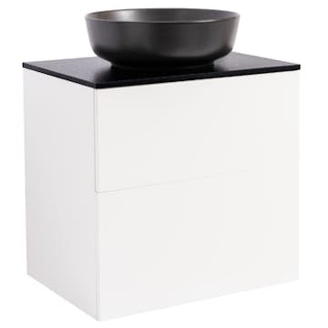 Tvättställsskåp Alterna Isella med Bänkskiva Kvartskomposit och Runt Tvättställ