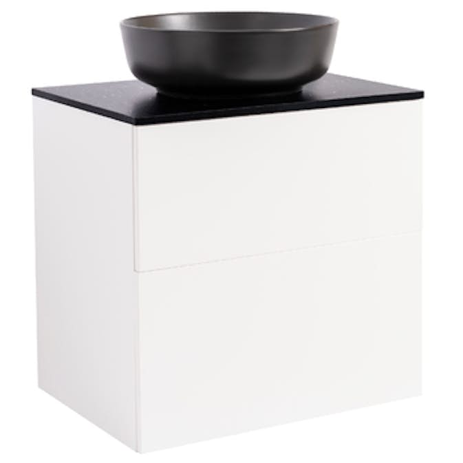 Tvättställsskåp Alterna Isella med Bänkskiva Kvartskomposit och Runt Tvättställ