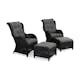Öronlappsfåtölj Comfort Garden Marcus 2-pack med Fotpall inkl. Dyna