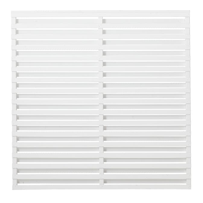 Staket PLUS Osaka Grundmålad Vit 180×180 cm