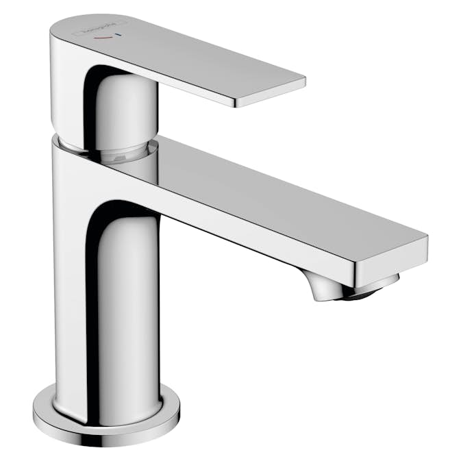 Tvättställsblandare Hansgrohe Rebris E 1-grepps 80 CoolStart med Lyftventil i Metall