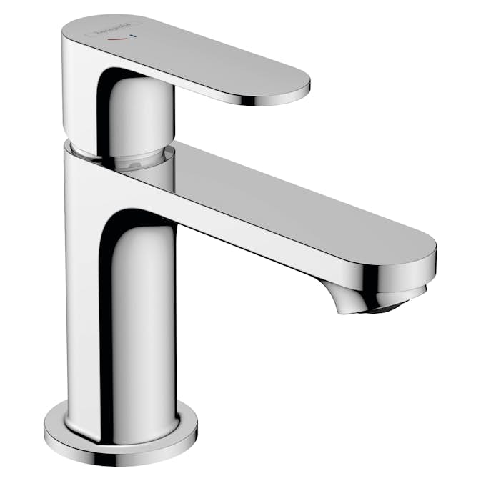 Tvättställsblandare Hansgrohe Rebris S 1-grepps 80 CoolStart med Lyftventil i Metall