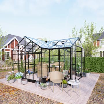 Växthus Metalcraft T-Format 11,6m² 4mm Säkerhetsglas