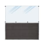 Staket PLUS Futura Komposit Frostat Glas 180×180 cm