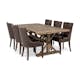 Matgrupp Manor House Lyon Förlängningsbart Matbord & 6 Tuva Stolar Trä/Brun Almträ
