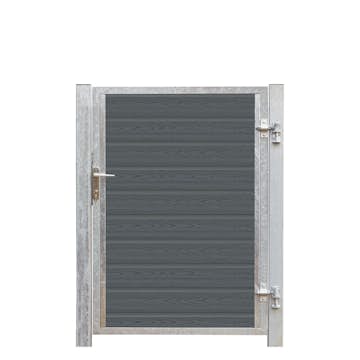 Artura kompositgrind - 99x135 cm + 16 cm stolpar för nedgjutning - högervänd