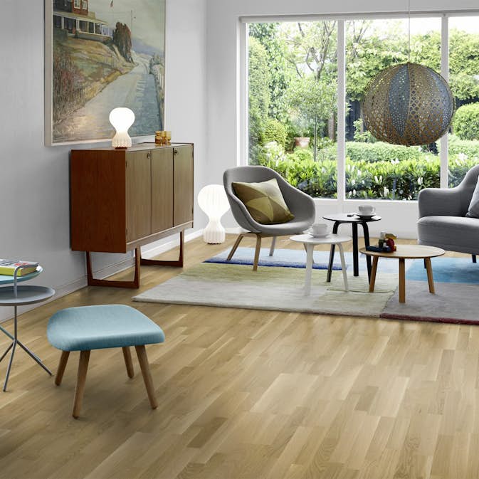 Trägolv Pergo Senja Natural Oak, Mattlackat 3-Stavs Parkettgolv