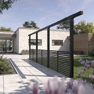 Pergola PLUS Cubic 3 Moduler inkl. Tokyo Staket