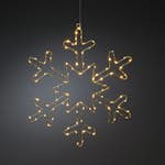 Ljusslang Gnosjö Konstsmide Snöflinga Metall Guld