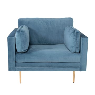 Fåtölj Venture Home Boom Sammet