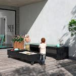 Fun Sandlåda PLUS med Hjul och Bänk 180 cm