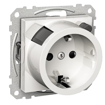 Vägguttag Schneider Electric Exxact med Jordfelsbrytare