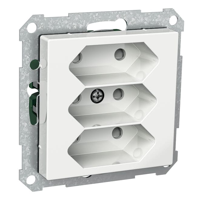 Vägguttag Schneider Electric Exxact 3-vägs klass II