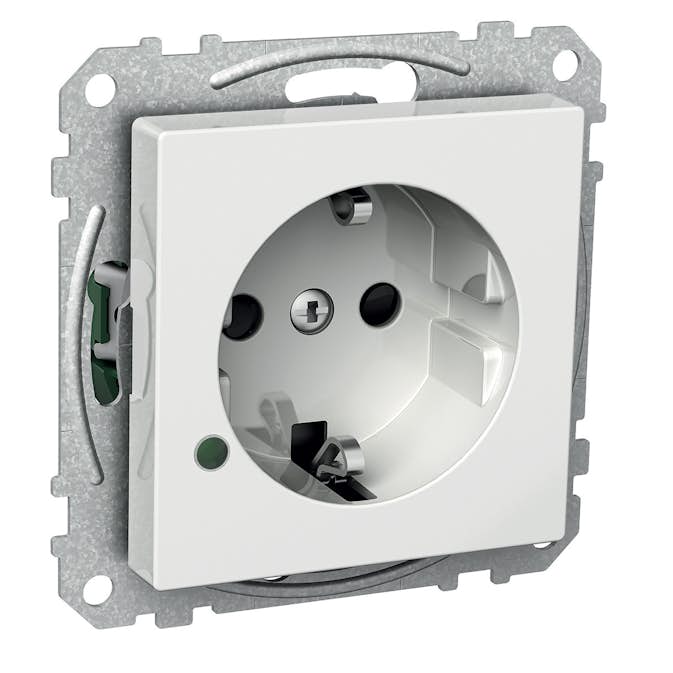 Vägguttag Schneider Electric Exxact med LED-indikering