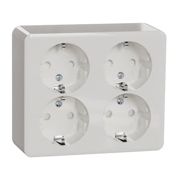 Vägguttag Schneider Electric Exxact 4-vägs