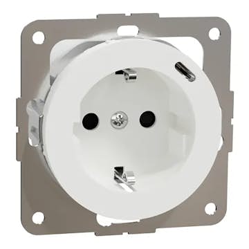 Vägguttag Elko One USB 1-vägs Jordat med Snabbanslutning