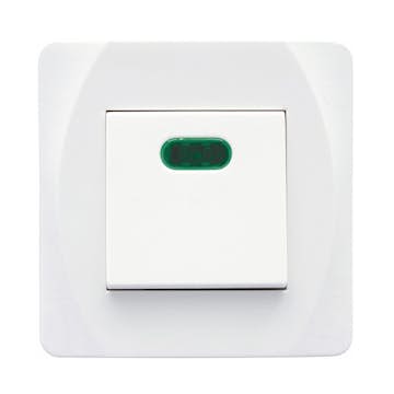 Strömbrytare Malmbergs Nova Infälld 2-Pol Glimlampa Vit