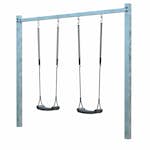 Gungställning PLUS med 2 Gråsvarta Gungsitsar