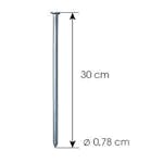 Ankarspik Jabo GardenEdge Galv 0,8x30 cm