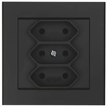 Vägguttag Malmbergs Optima 3-V Euro Sv med Skruvanslutning