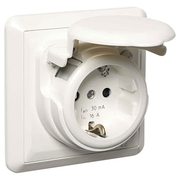 Vägguttag Elko med Inbyggd Jordfelsbrytare