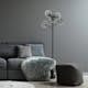 Golvlampa Aneta Atom 5-arm Svart/Rök