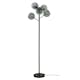 Golvlampa Aneta Atom 5-arm Svart/Rök