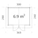Stuga Palmako Vivian 6,9 m2