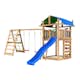 Lektorn Jungle Gym Fort 2.1 m/2 Climb Modul Med Blå Rutschkana