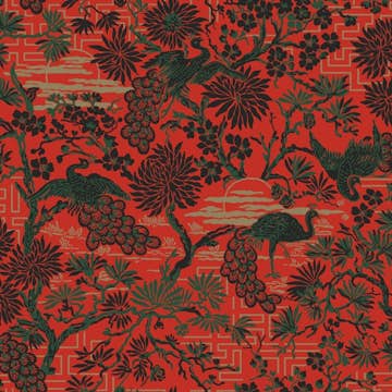 Mönstrad Tapet Duro Brunnsgatan Classic Paper Exotiska Motiv