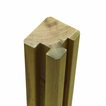 Staketstolpar PLUS Profilstolpe Hörn med 2 Spår Tryckimpregnerad