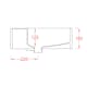 Tvättställ Lavabo Boxo 1015 Slim 650 mm